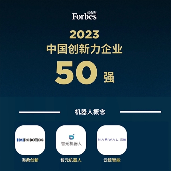 清洁机器人公司云鲸智能登榜福布斯“2023中国创新力企业50强”