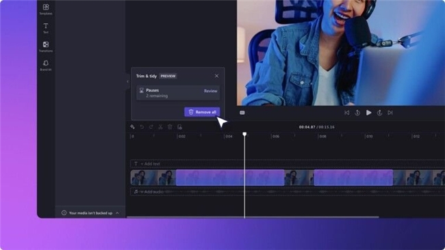 微软视频编辑工具 Clipchamp 上线 AI 新功能，快速清理无声部分内容
