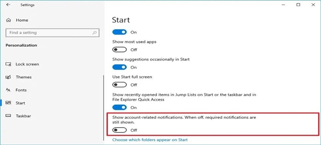 Win10 RP 预览版设置应用挂出横幅，推荐本地用户登录微软账号