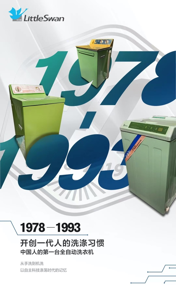 国内第一台全自动洗衣机——源自小天鹅，引领行业进步