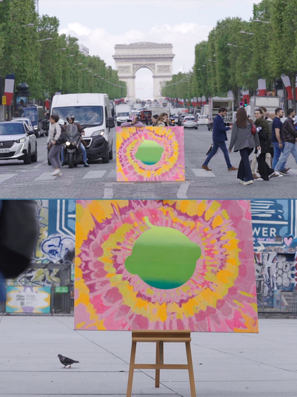 巴黎街头“绽放”中国荷花，Babycare儿童节带宝宝涂鸦走向世界