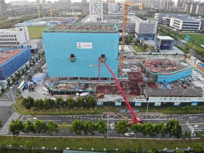 上海宝冶曙光（安徽）总部基地项目顺利完成6.30地下室封顶节点