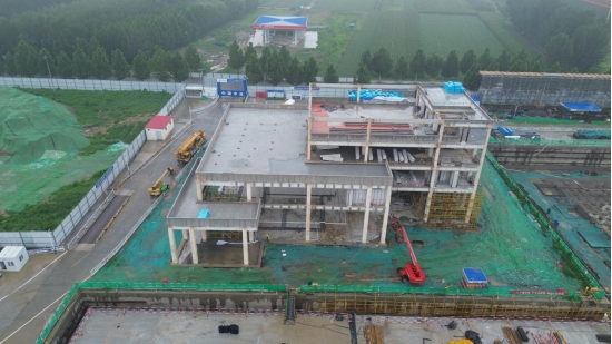 中国二冶承建的霸州中电智谷项目1#楼主体结构通过验收