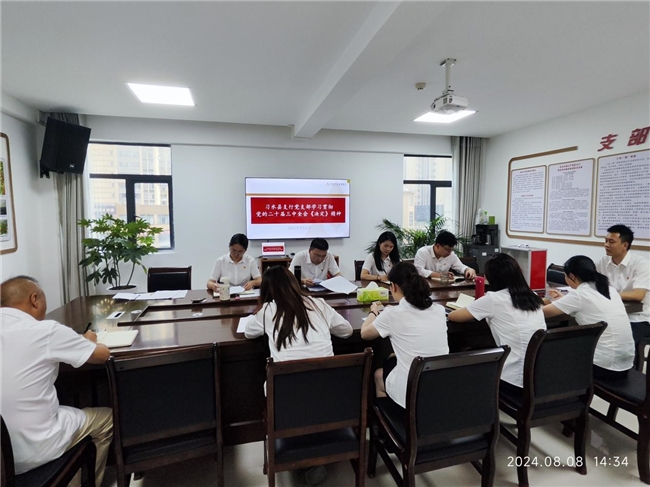 农发行习水县支行组织开展中共二十届三中全会精神学习活动