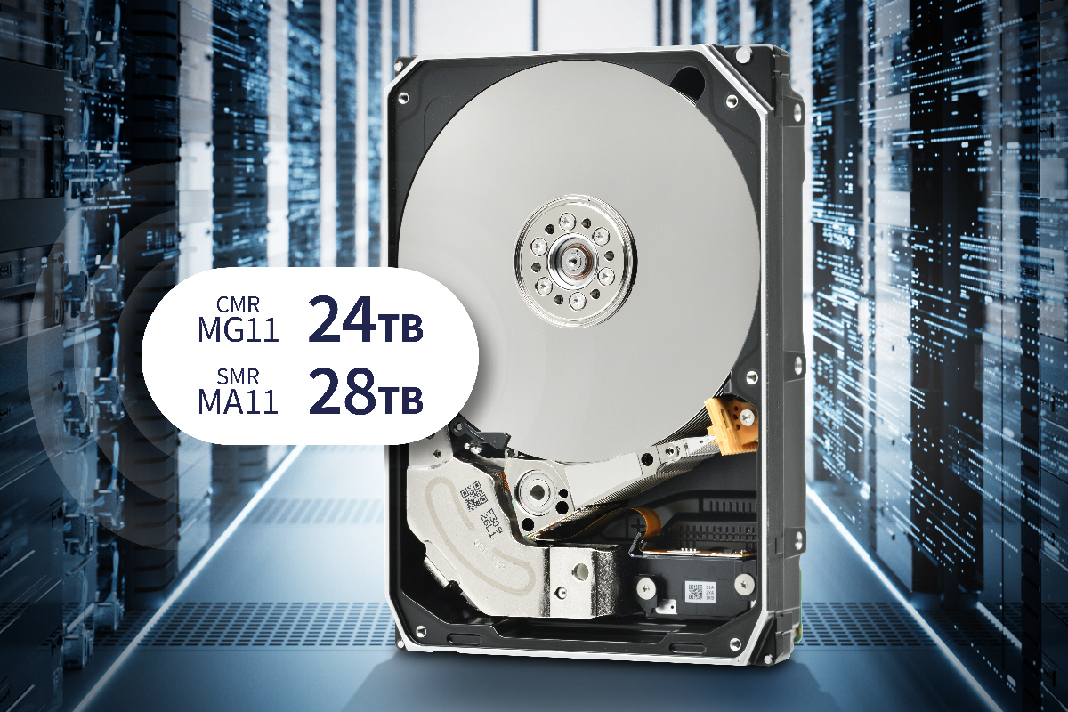 东芝宣布推出 CMR 24TB 和 SMR 28TB 硬盘