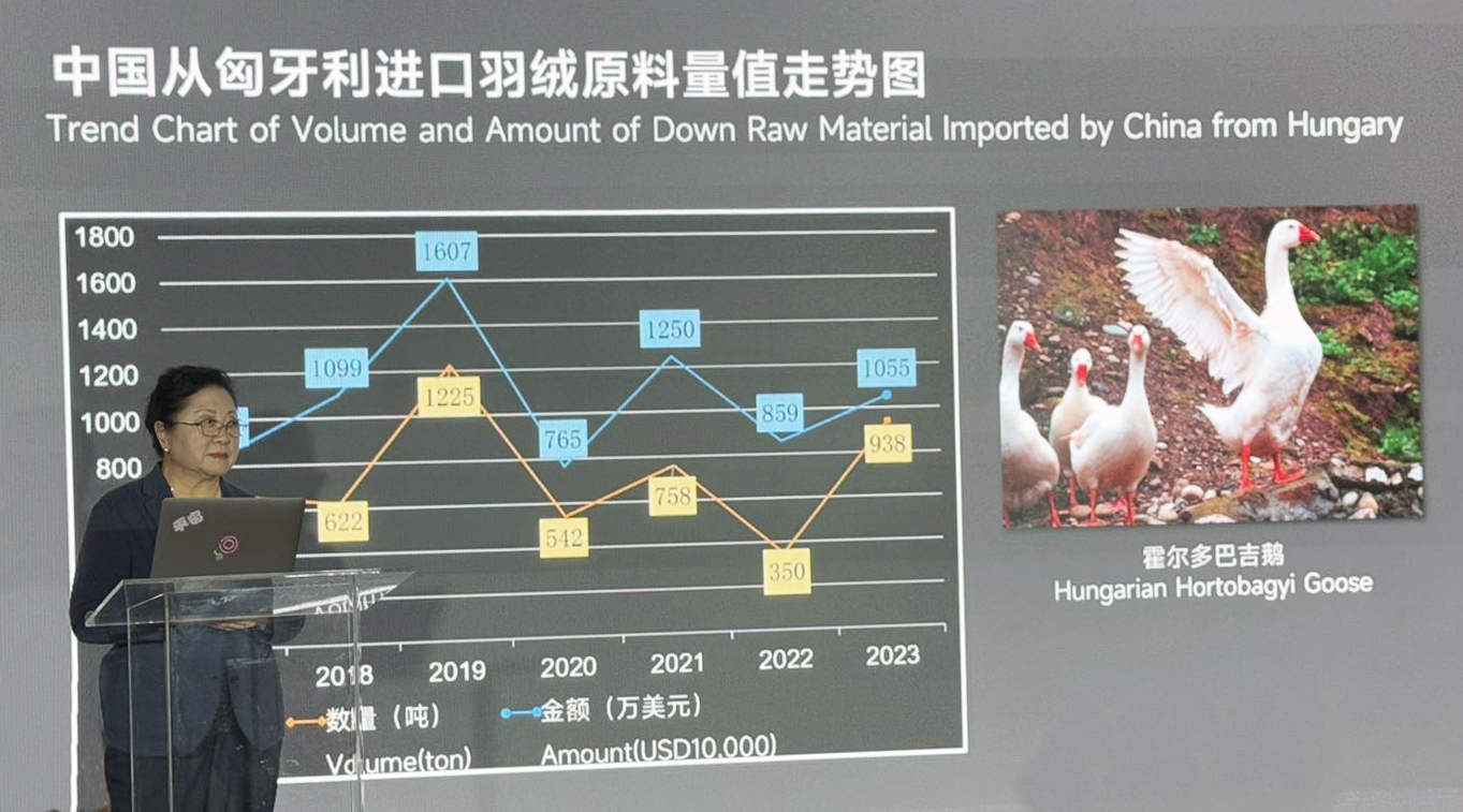 3-中国羽协名誉理事长国际羽绒羽毛局(IDFB)副主席 姚小蔓女士 主题演讲（拍摄：胡颖）.jpg