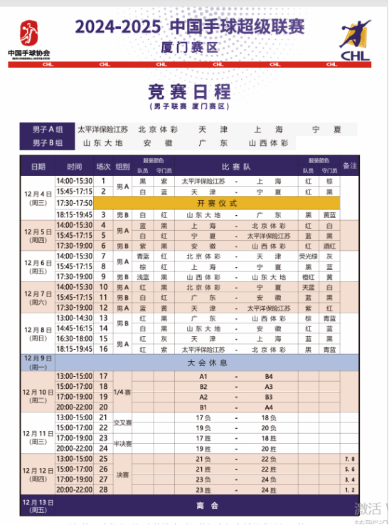 2024-2025中国手球超级联赛东润广厦·厦门赛区盛大揭幕！