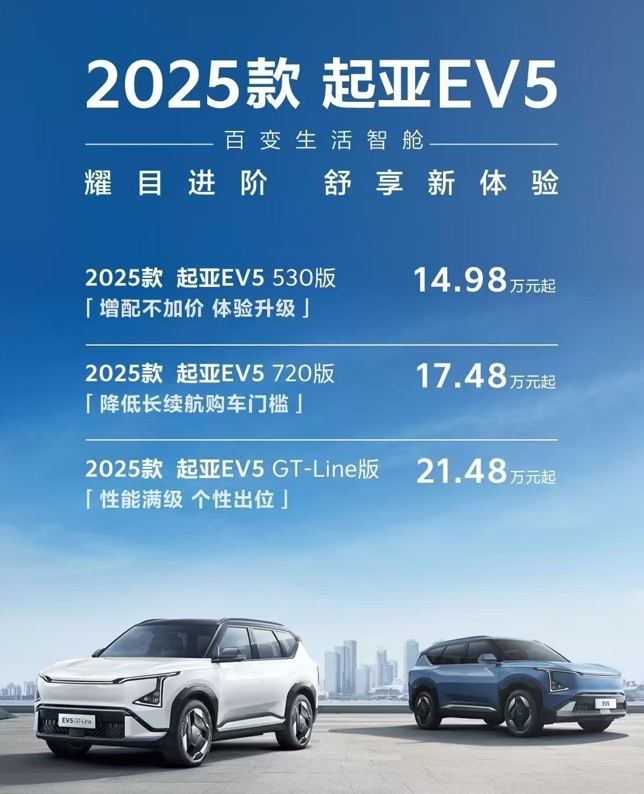 2025款起亚EV5纯电家族焕新上市