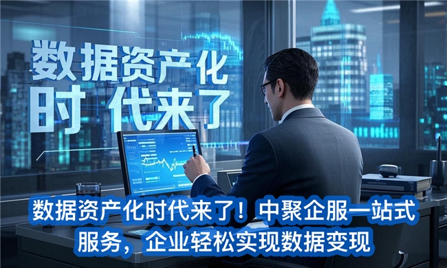 数据资产化时代来了！中聚企服一站式服务，企业轻松实现数据变现