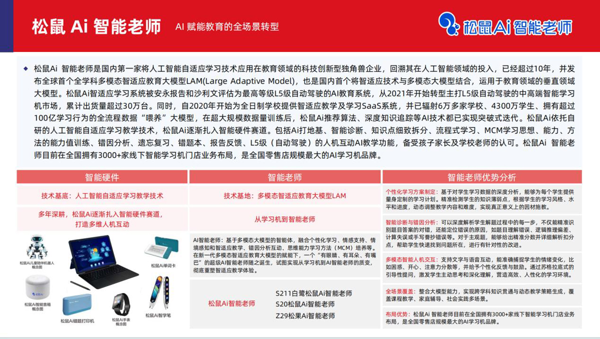 多鲸《2025AI赋能教育行业发展趋势报告》，松鼠Ai再次入选优