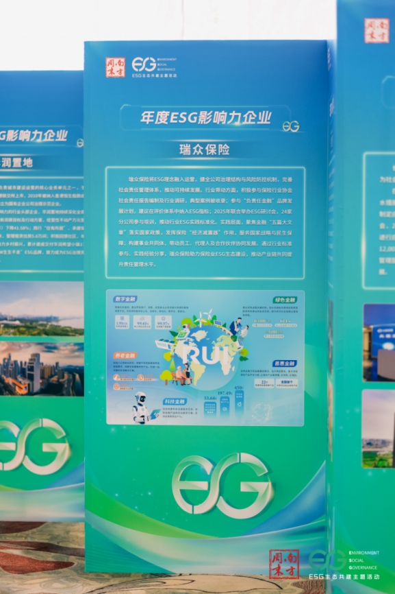同频国家战略，书写价值答卷 瑞众保险斩获“ESG 影响力企业”殊荣