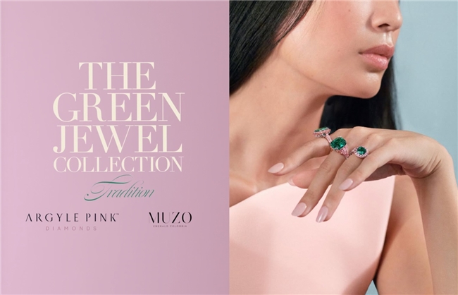 中国高级珠宝品牌——轩灵，宣布收藏一枚罕见无油Muzo祖母绿×阿盖尔粉钻