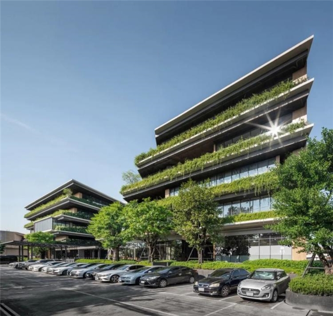 曼谷111号办公绿谷，密集社区中的自然与协作型工作空间设计