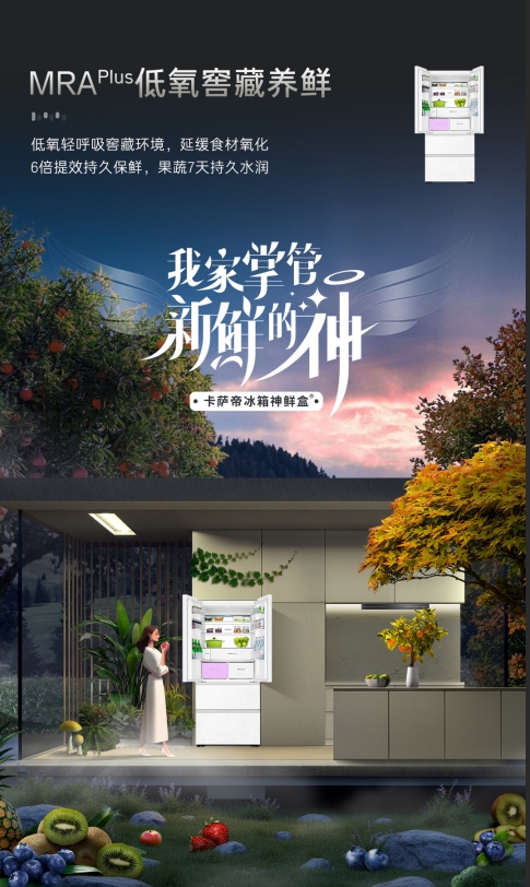冰箱果蔬保鲜与干净制冰TOP榜：卡萨帝原石冰箱双项第一